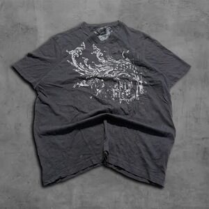 Y2K Relaxed Affliction Like Grunge Express Distressed Graphic Tee